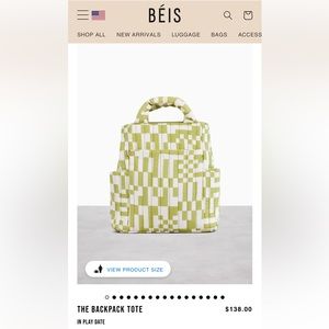 Beis x Elsa The Backpack Tote